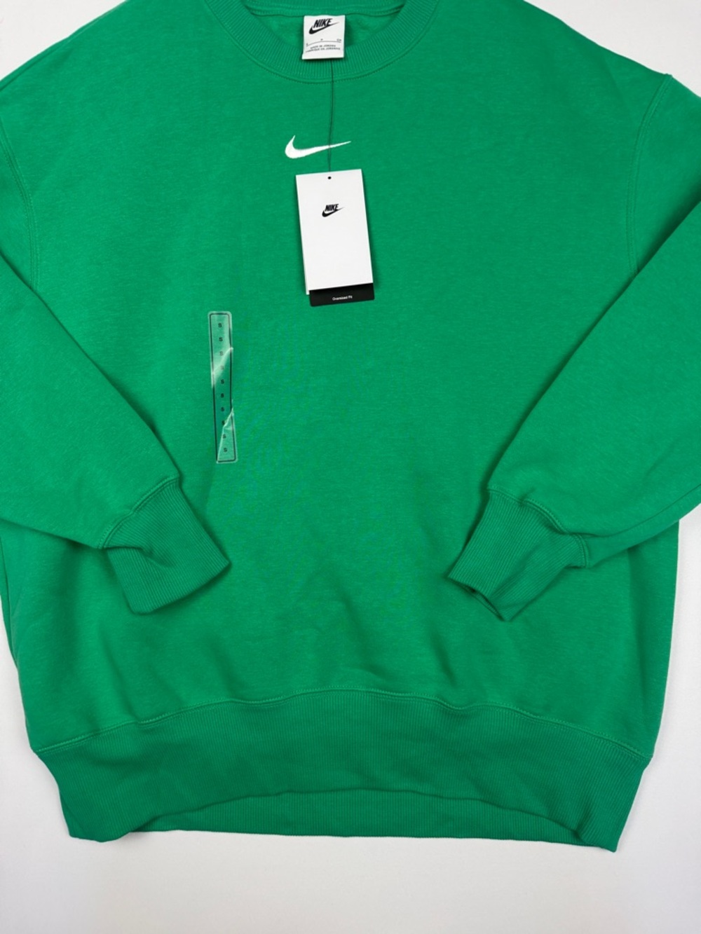 Nike Green Crewneck Sweatshirt with White Swoosh Women’s Small NWT - Picture 4 of 7